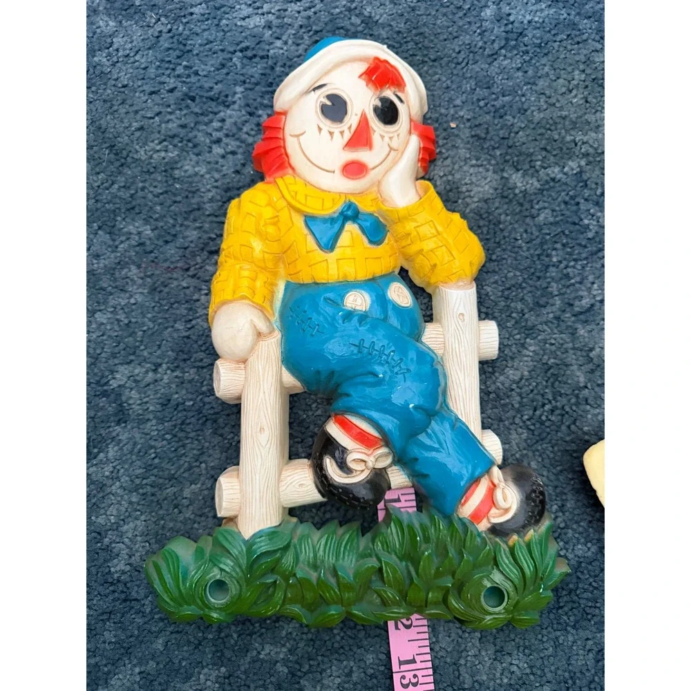Vintage Raggedy Ann Andy Wall‎ Decor Set 3pc Multicolor Good  Art 1977